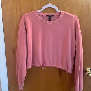 Pink cropped sweatshirt